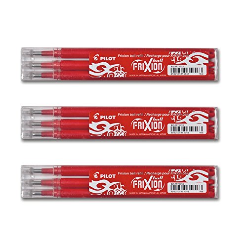 PILOT Tintenrollermine BLSFR7S3, 0,4 mm rot für Frixion Ball 2 von Pilot