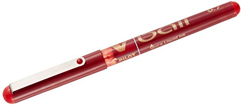 Pilot 718354 Kugelschreiber Roller V-Ball, 0.7 mm, rot von Pilot