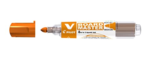 Pilot BEGREEN V Board Master Marker trocken abwischbar Rundspitze M 4 mm 10 Stück orange von Pilot