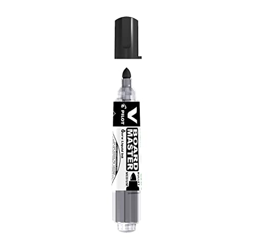 Pilot BEGREEN V Board Master Marker trocken abwischbar Rundspitze M 4 mm 10 Stück schwarz von Pilot