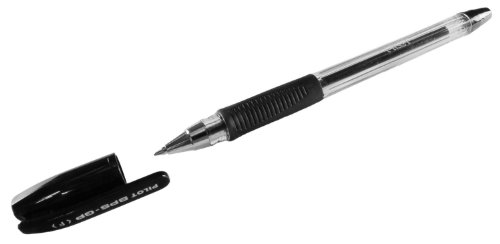 Pilot BPS GP Kugelschreiber 12 Stück gummierter Griff F 0,7 mm Schreibspitze 0,32 mm Strichbreite 12 Stück schwarz von Pilot