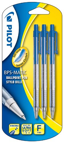 Pilot BPS Matic Blister 3-Kugelschreiber, feine Spitze blau von Pilot