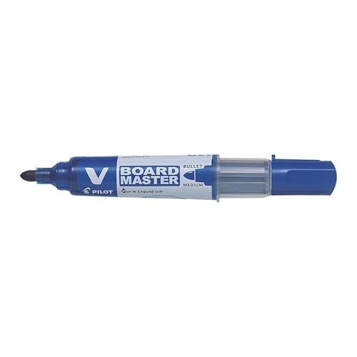 Pilot Begreen V-Board Master Whiteboard-Marker, Rundspitze, 2,3 mm Linie, Blau, 10 Stück von Pilot