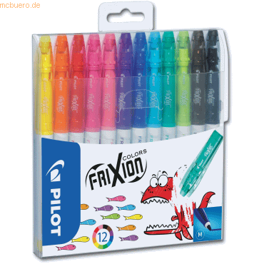 Pilot Faserstift FriXion Colors 0,4mm 12 Faben im Etui von Pilot