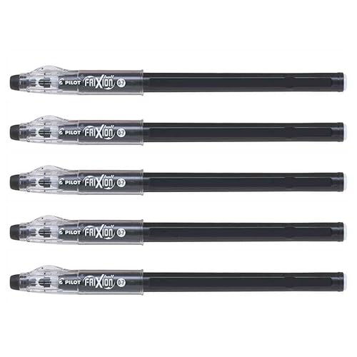 Pilot Frixion Ball Stick Spitze 07, Schwarz, 5 Stück von Pilot