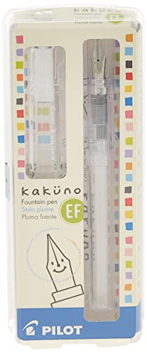 PILOT Kakuno 10816 Füllfederhalter, transparenter Schaft, extra feine Feder von PILOT