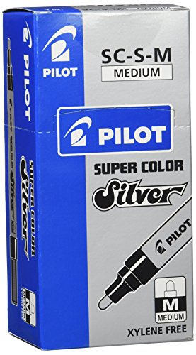 Pilot Super Color Marker M 12 Stück silbern von Pilot