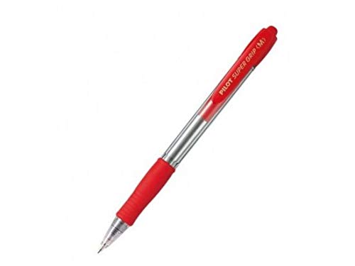 Pilot Super Grip Druck-Kugelschreiber 1,0 mm Schreibspitze 0,4 mm Strichbreite 12 Stück rot von Pilot