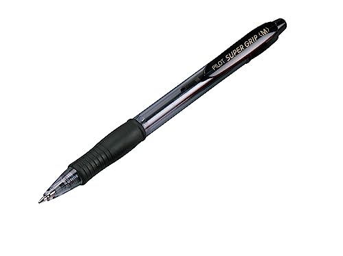 Pilot Super Grip Druck-Kugelschreiber 1,0 mm Schreibspitze 0,4 mm Strichbreite 12 Stück schwarz von Pilot