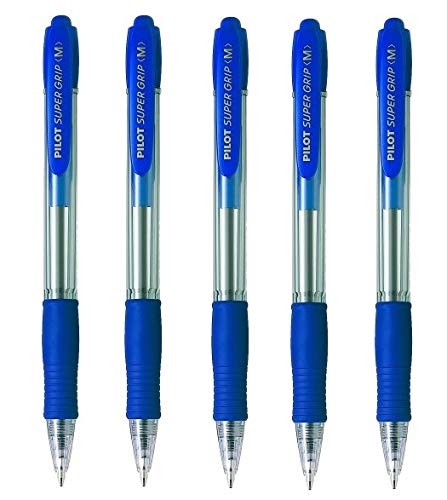 Pilot Supergrip Kugelschreiber, 5 Stück, blau von PILOT