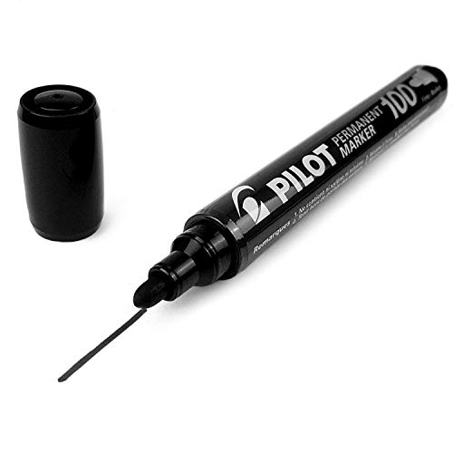 Pilot sca-100 Kugelspitze Permanent Marker Stift - fein 4.0mm-4.5mm Spitze - schwarz - einzeln Stift von Pilot