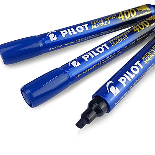 Pilot sca-400 Keilspitze permanent marker Pen – 1,5 mm – 4,0 m Tipp – blau – Set von 3 von Pilot