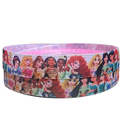 Ripsband mit allen Disney-Prinzessinnen, 2 m x 22 mm, für Kuchendekoration, Geschenkverpackung, Haarschleife von Pimp My Shoes