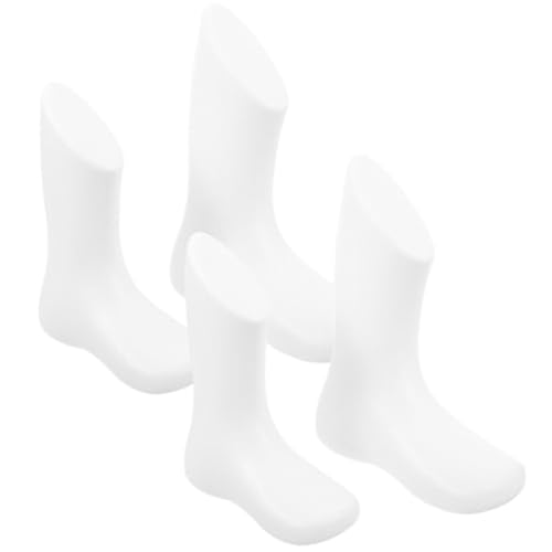 4pcs/2 Paare Fuß Mannequin für Socken, Kinder weiß stehende Fuß Mannequin, realistische Nahtlose Finish Baby gefälschte Füße für Geschäfte, Ausstellungen, Einzelhandelsgeschäfte, Fuß Mannequin von Pineeseatile