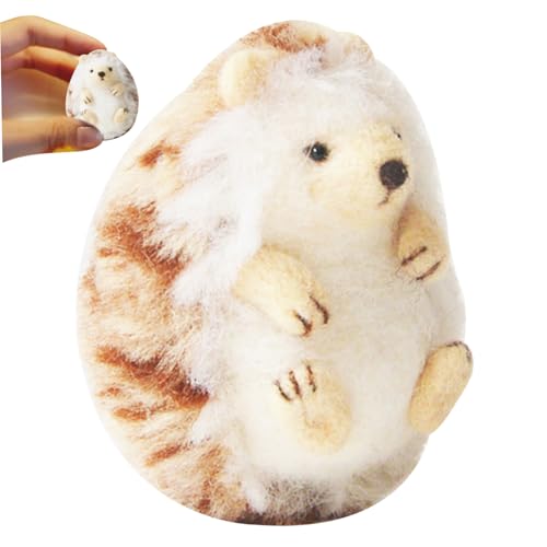 Felting Kit Nadel Felting Kit Hedgehog Felting Kit, DIY -Wollfilmmaterialien mit Filzwerkzeug und Anweisung für Nadel -Filz -Handwerksprojekt und handgefertigtes von Pineeseatile