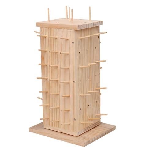 Nähtisch, Rotatable Natrual Holztisch DIY Stickerei-Fadenorganisator zum Nähen, Quilten, Haarbraun und Schmuck, Stickerei-Fadenorganisator von Pineeseatile