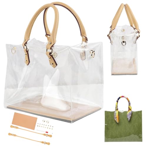 Pineeseatile DIY-Geldbörse Making-Kit, wear-resistente PU-DIY-Leder-Bag-Kit, Clear Tasche Accessoires für Geburtstagsurlaubsgeschenke, Accessoires von Pineeseatile