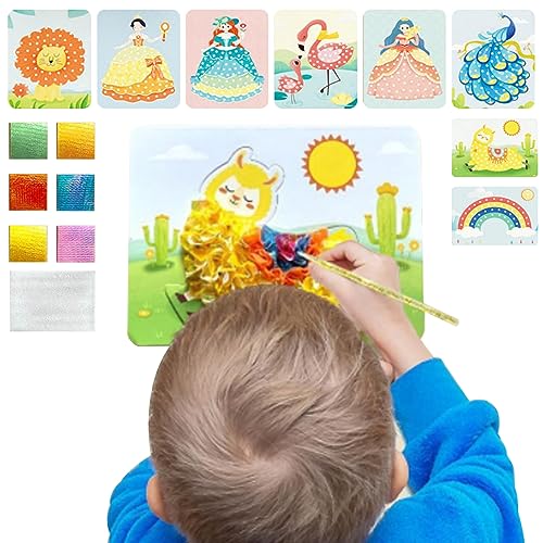 Poke Art Craft Kids Kinder Poke Kunst DIY 661pcs/Set handbemalte Poke Malerei Gemälde Kindheit Infinite Traum 3D DIY Cartoon Change Kleid Poke Art Craft for Kid Gift Dream World von Pineeseatile