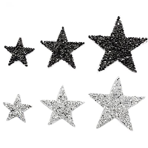 4/6 / 8 cm Hotfix Rhinestones Sterne Patches Für Kleidung Eisen Auf Applique Dekoration DIY, Tasche, Kleidung Parche para Ropa von PiniceCore