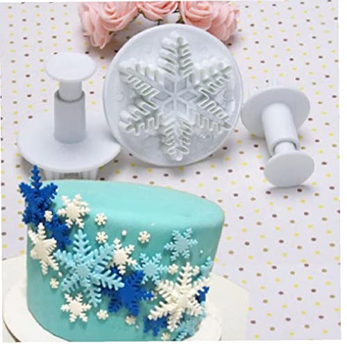 Hochzeit Party Schneeflocke Fondant Kuchen Dekorieren Kolben 3 Teile/Satz Zucker Handwerk Cutter Mold Werkzeuge Weihnachtskuchen Dekorieren Werkzeuge von PiniceCore