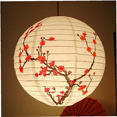 PiniceCore 35cm Pflaumenblüte Runde Papier Laterne Lampe Schatten Chinesische Orientalische Stil Licht Restaurant Hochzeit Party Wohnkultur Geschenke von PiniceCore