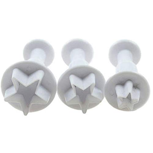 PiniceCore 3pcs Kuchen, Mini Stern Fondant-Kuchen Plunger-biskuit-plätzchen Cutter DIY Mold von PiniceCore