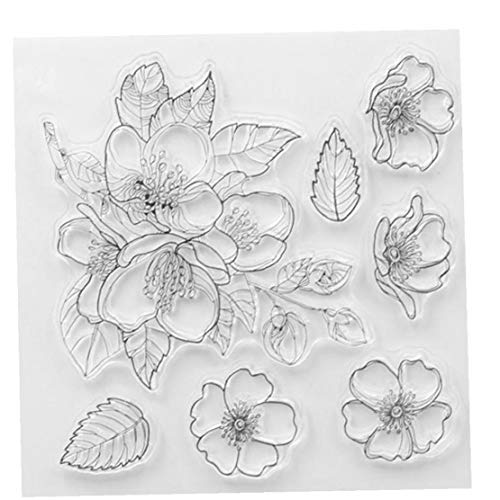 PiniceCore Klare Silikon-Stempel Blumen Transparent Stempel 10 x 10 cm für Scrapbooking, Fotoalbum & Dekoration von PiniceCore