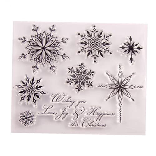 Transparente Briefmarken Schneeflocke Weihnachten Klarstempel Gummi Silikon Scrapbooking Für Kartenherstellung Album Handwerk Dekor von PiniceCore