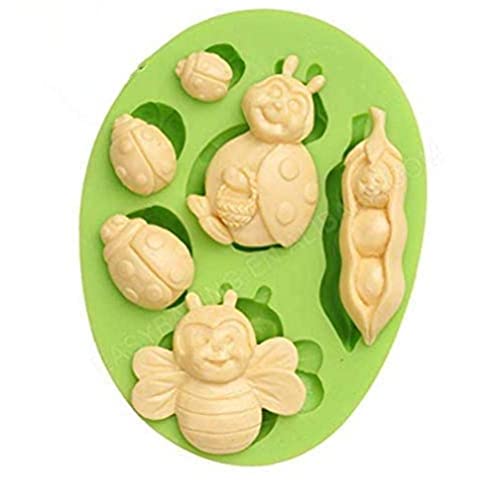 1 Stück Marienkäfer Silikon Schokoladenform 3D Geprägte Silikonform Silikon Fondant Bieneform Für DIY Topper Kuchen Dekorieren Zuckerplätzchen von PiniceCore