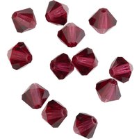 Glasschliffglitzerperlen, 6 mm - Fuchsia von Pink