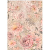 Motiv-Strohseide "Shabby Rose - Pattern" von Pink