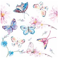 Serviette "Colorful Butterflies" von Paper+Design