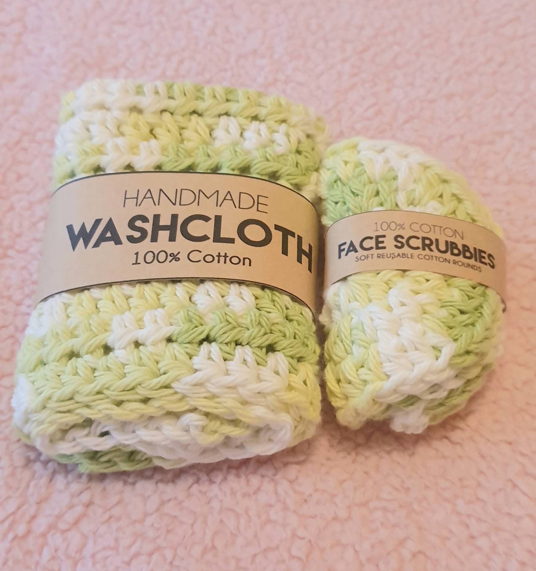 100% Baumwolle Handgemachte Häkeln Waschlappen Und Pk Von 3 Gesicht Scrubbies Tücher von PinkAngelhomemade