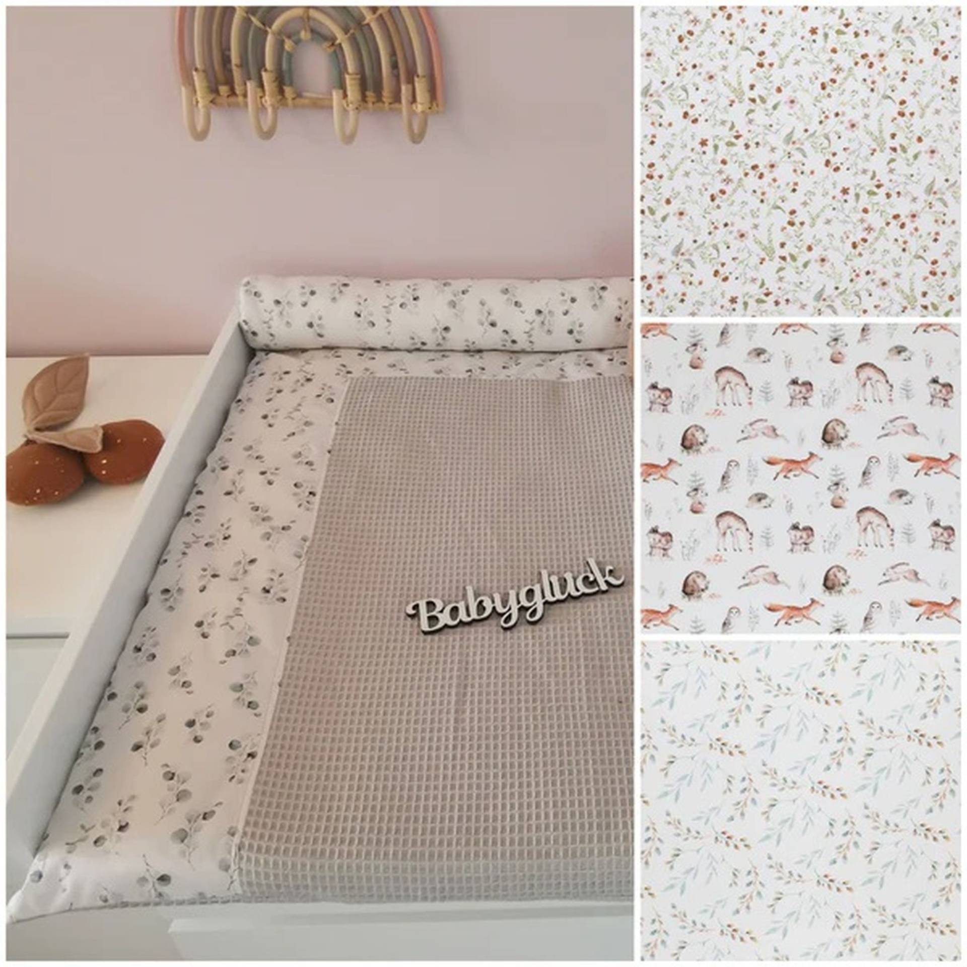 Bezug Wickelauflage - Zum Selbst Gestalten Motiv Wählbar Verschiedene Farben Wickeltischauflage Wickelunterlage Wickelauflagenbezug von PinkCloudsBabyShop