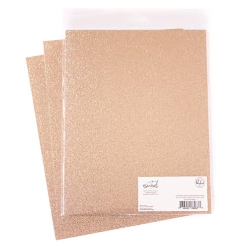 Pinkfresh Studio Essentials Glitter Cardstock 8.5"X11" 6/Pkg-Rose Gold von Pinkfresh Studio