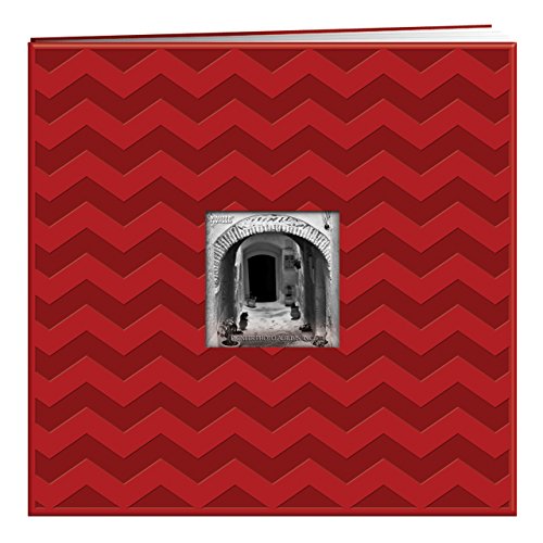 Pioneer Photo Albums MB10EMB-64326 Scrapbook-Album, geprägt, x 30,5 cm-Rotes Chevron, Polypropylen von Pioneer Photo Albums