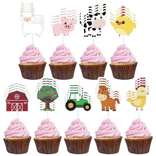 Piriuuo 36 Stück Tortendeko Tiere, Tiere Geburtstag Tortendeko Muffin Deko Cupcake Topper Dschungel Kuchen Deko Dschungel Geburtstag Dekoration Safari Zoo Dschungel Tortendeko für Kinder Junge Mädchen von Piriuuo