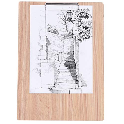 Artist Sketch Board, Zeichnung Ablage, 8K Holz Skizze Klemm Brett Metall Clip Art Student Zeichentafel Zum Zeichnen Skizzieren von Büro-Klassen Zimmer Zubehör, 15,75x11,34 in von Pissente