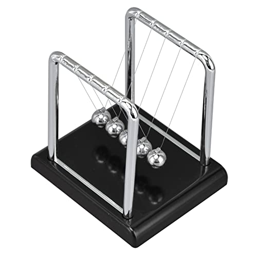 Newtons Cradle Balance Balls, Balance Pendel Ball Physik Wissenschaft Metall Büro Spiele Desktop Dekoration Spielzeug Spiele Zubehör Wissenschaft Schreibtisch Gadgets (schwarzer von Pissente