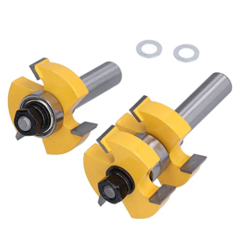 Premium -Zungen -Rille Bit Glatt Geschnitten 3 Zähne Holzbearbeitungsschneider für Handgefertigte Schubladen 2pcs T Form Router Bit mit 1/2 Zoll Schaft Premium -Zungen -Rille Bit Glatt Geschnitten 3 Zähne Holzbearbeitungsschneider für Handgefertigte Schubladen 2pcs T Form Router Bit mit 1/2 Zoll Schaft von Pissente