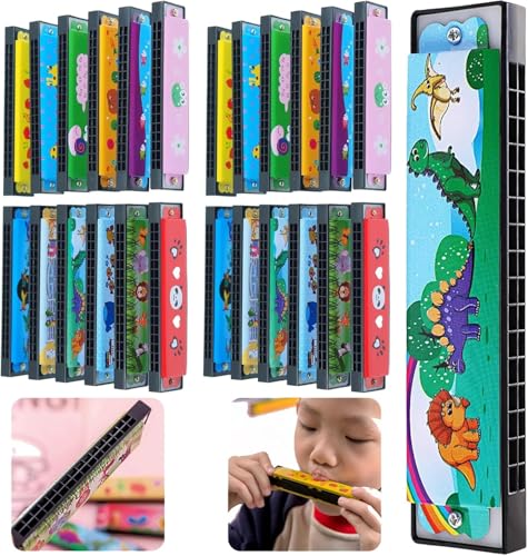 Piucrty Mitgebsel Kindergeburtstag Mundharmonika Kinder 24Pcs Gastgeschenke Harmonica Tombola Preise Give Aways Harmonika Kleinigkeiten Party Beschäftigung Pinata Füllung Kleine Geschenke Schule von Piucrty