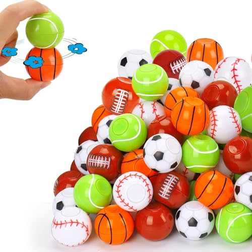 Piucrty Gastgeschenke Kindergeburtstag Finger Spinner 30Pcs Fussball Mitgebsel Geburtstag Tombola Preise Kinder Kleinigkeiten Give Aways Party Beschäftigung Wundertüte Fidget Toys Kleine Geschenke von Piucrty