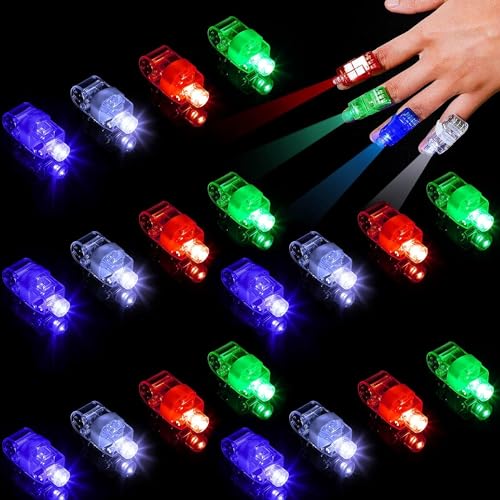 Piucrty Mitgebsel Kindergeburtstag Fingerlicht 40Pcs Kleinigkeiten Leuchtspielzeug für Kinder Mini Leuchtendes Spielzeug Geburtstag Gastgeschenke Party Gadgets Kleine Grundschule Geschenke Give Aways von Piucrty