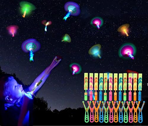 Piucrty Mitgebsel Kindergeburtstag Party fly Leuchtspielzeug Kinder 12 Stück Outdoor Schleuder Fliegendes Spiele Led Propeller Give Aways Geburtstag Spielzeug Gastgeschenke Kleine Geschenke Silvester von Piucrty