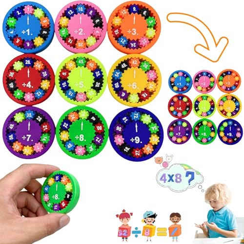 Piucrty Montessori Rechnen Lernen Finger Spinner 9Pcs Kindergeburtstag Gastgeschenke Einschulung Mathe Fidget Toys Nützliche Mitgebsel Geburtstags Tombola Preise Kinder Kleinigkeiten Give Aways von Piucrty