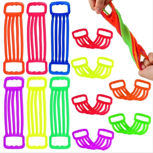 Piucrty Sensorik Autismus Spielzeug Stretchy Strings 12Pcs Mitgebsel Kindergeburtstag Fidget Sensory Toys Beschäftigung Autofahrt Tombola Preise Anti Stress Kinder Stressabbau Gastgeschenke Goodies von Piucrty