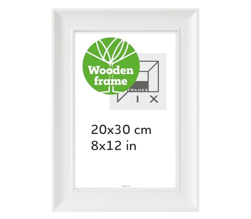 Pix FRAMES Bilderrahmen 20x30 cm- Holzrahmen - Picture Frame - Holzbilderrahmen - Holz Bilderrahmen - Fotorahmen - Weiß von Pix FRAMES