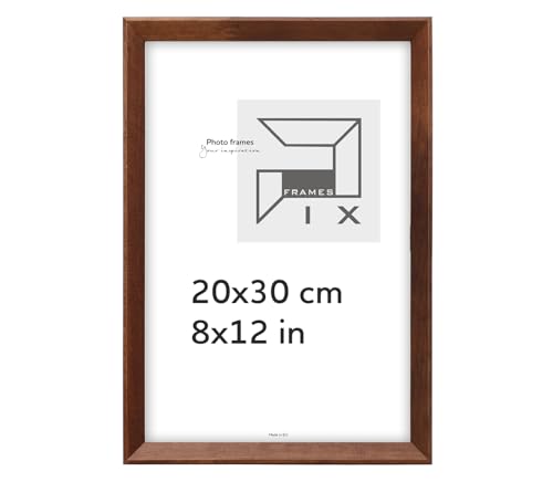 Pix FRAMES Bilderrahmen 20x30 cm - Kollektion Magic Nature - Fotorahmen aus Holz - Rahmen mit Scheiben aus Plexiglas - Rahmen zum Aufhängen und Aufstellen - Modern Photo Frame - Braun von Pix FRAMES