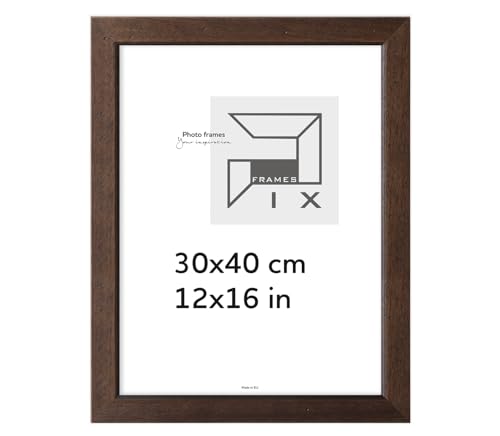 Pix FRAMES Bilderrahmen 30x40 cm - DRZK Kollektion - Holzrahmen für Foto - Exotisches Holz Rahmen mit Scheiben aus Plexiglas - Klassisch Photo Frame - Dunkelbraun von Pix FRAMES