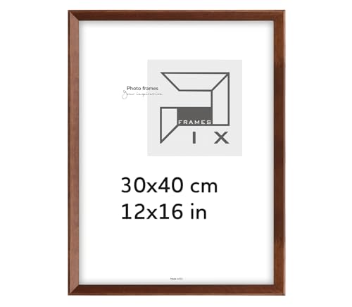 Pix FRAMES Bilderrahmen 30x40 cm - Kollektion Magic Nature - Fotorahmen aus Holz - Rahmen mit Scheiben aus Plexiglas - Rahmen zum Aufhängen und Aufstellen - Modern Photo Frame - Braun von Pix FRAMES